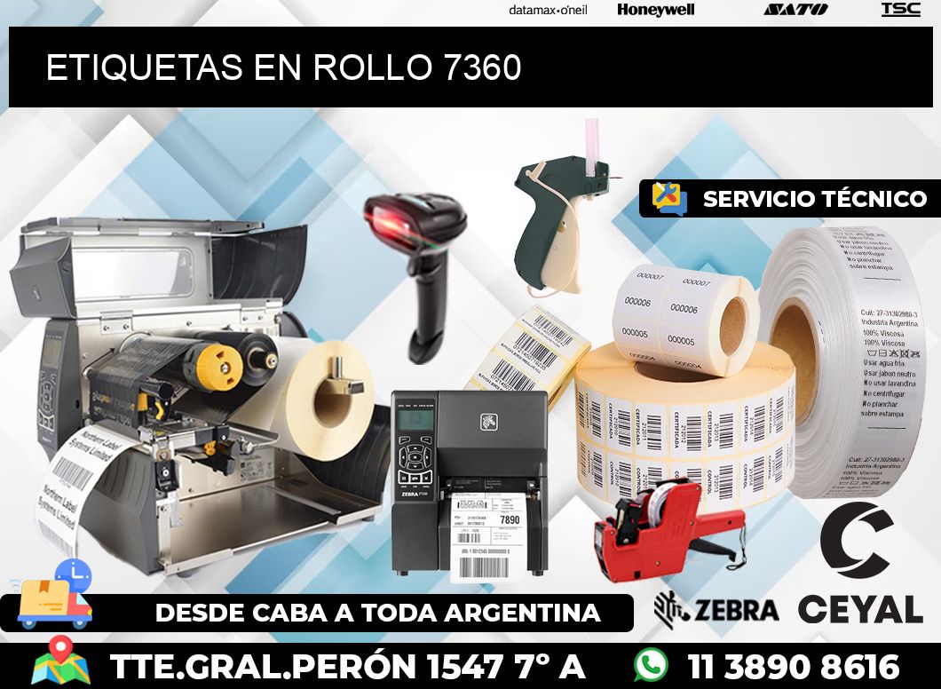 ETIQUETAS EN ROLLO 7360