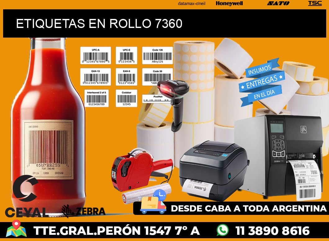 ETIQUETAS EN ROLLO 7360