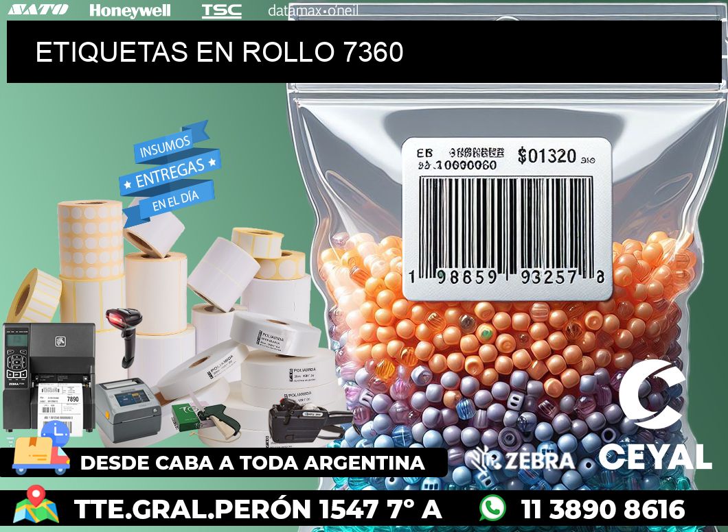 ETIQUETAS EN ROLLO 7360