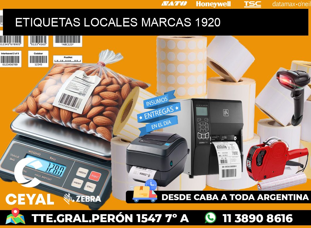 ETIQUETAS LOCALES MARCAS 1920