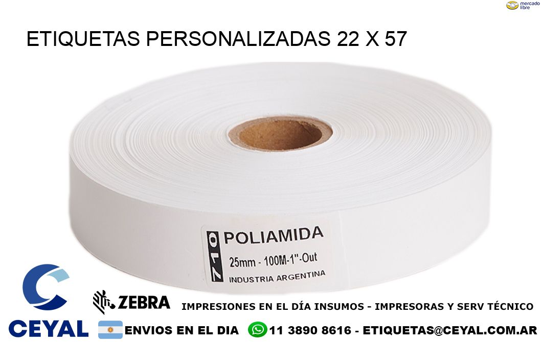 ETIQUETAS PERSONALIZADAS 22 x 57