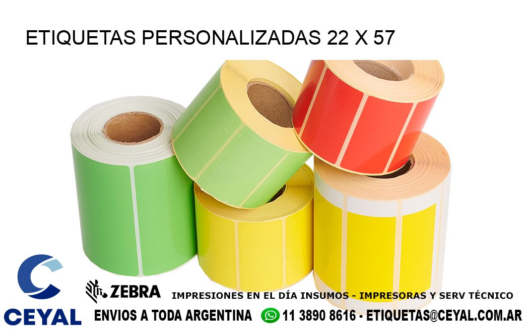 ETIQUETAS PERSONALIZADAS 22 x 57