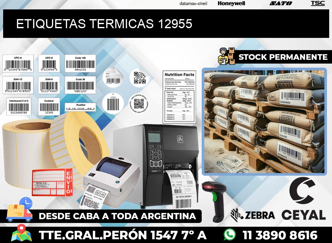 ETIQUETAS TERMICAS 12955