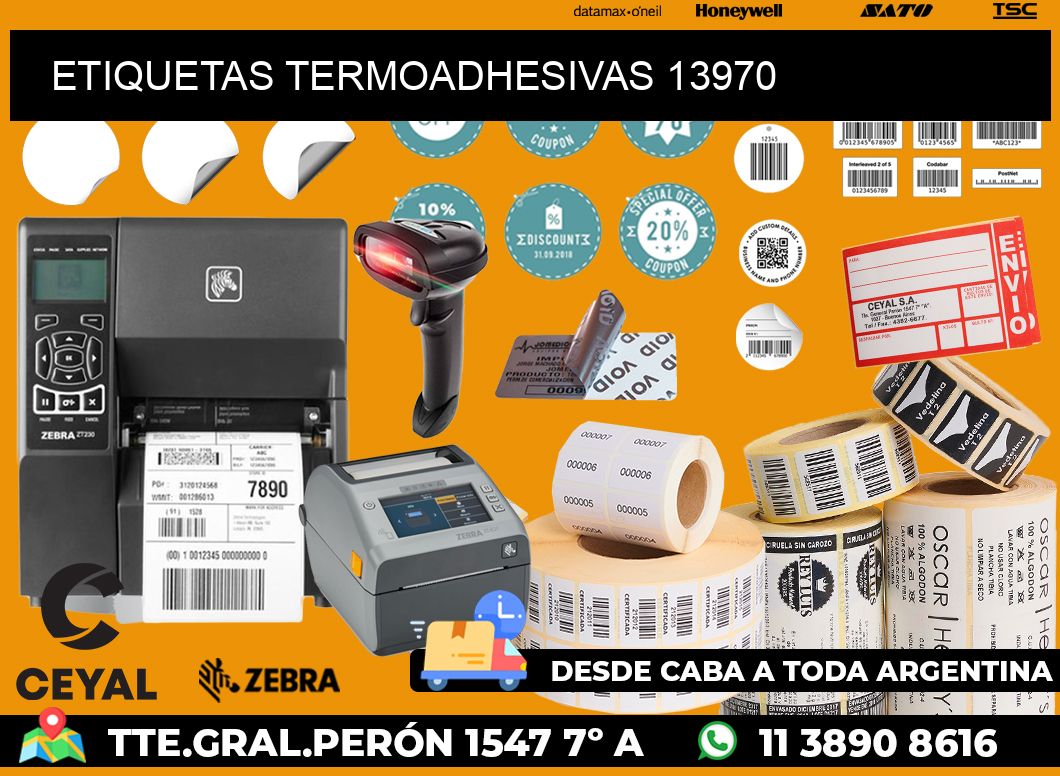 ETIQUETAS TERMOADHESIVAS 13970