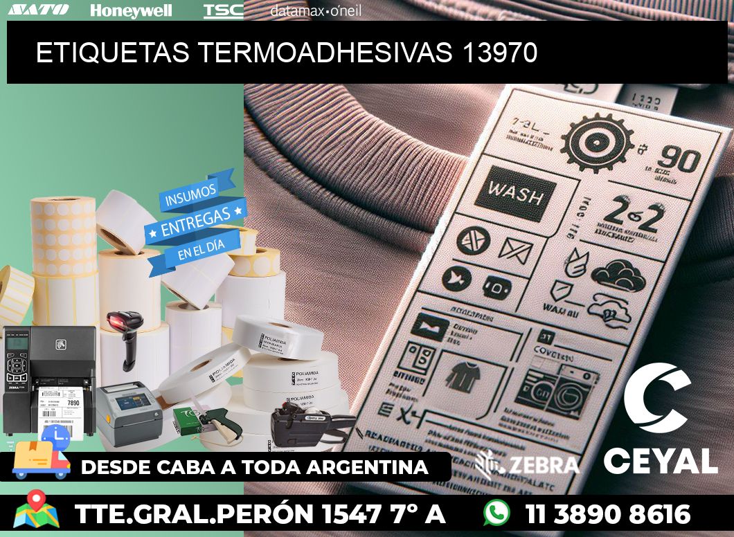 ETIQUETAS TERMOADHESIVAS 13970