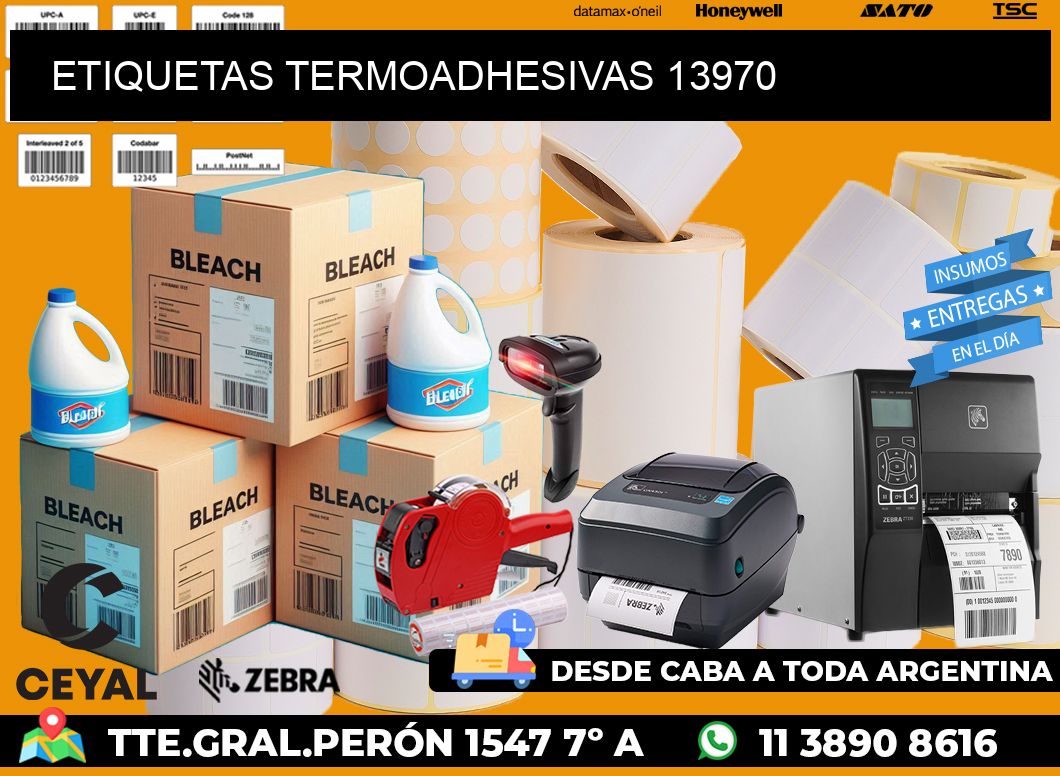 ETIQUETAS TERMOADHESIVAS 13970