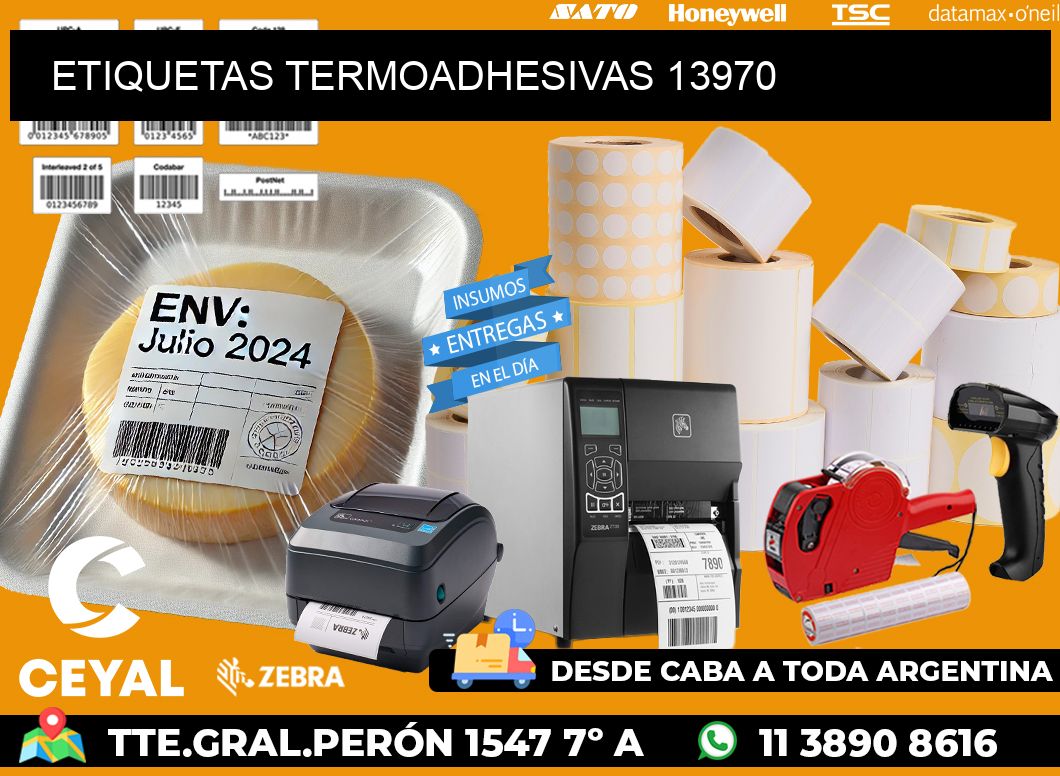 ETIQUETAS TERMOADHESIVAS 13970