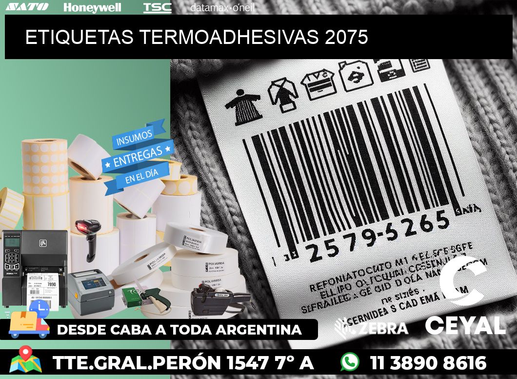 ETIQUETAS TERMOADHESIVAS 2075
