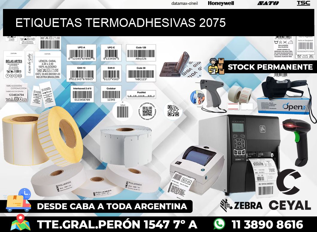 ETIQUETAS TERMOADHESIVAS 2075