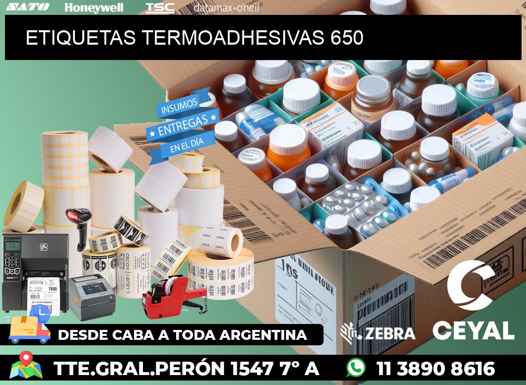 ETIQUETAS TERMOADHESIVAS 650