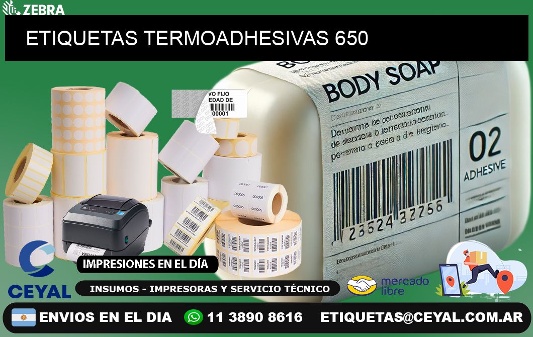 ETIQUETAS TERMOADHESIVAS 650