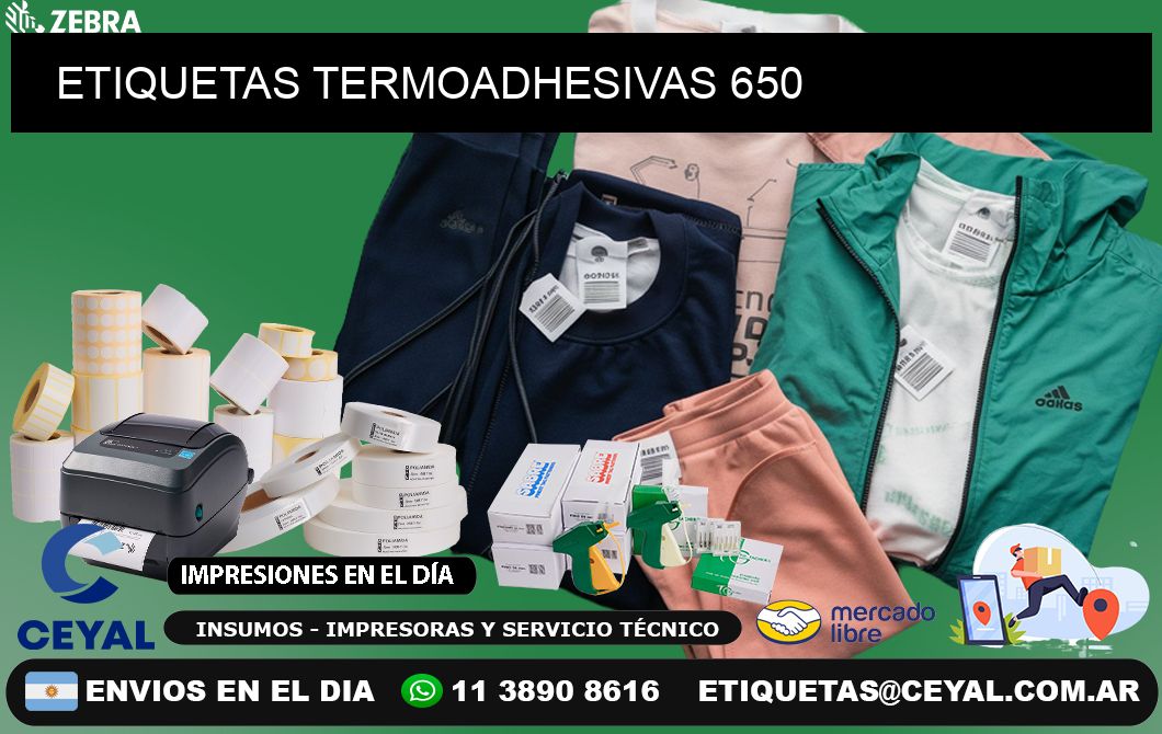 ETIQUETAS TERMOADHESIVAS 650
