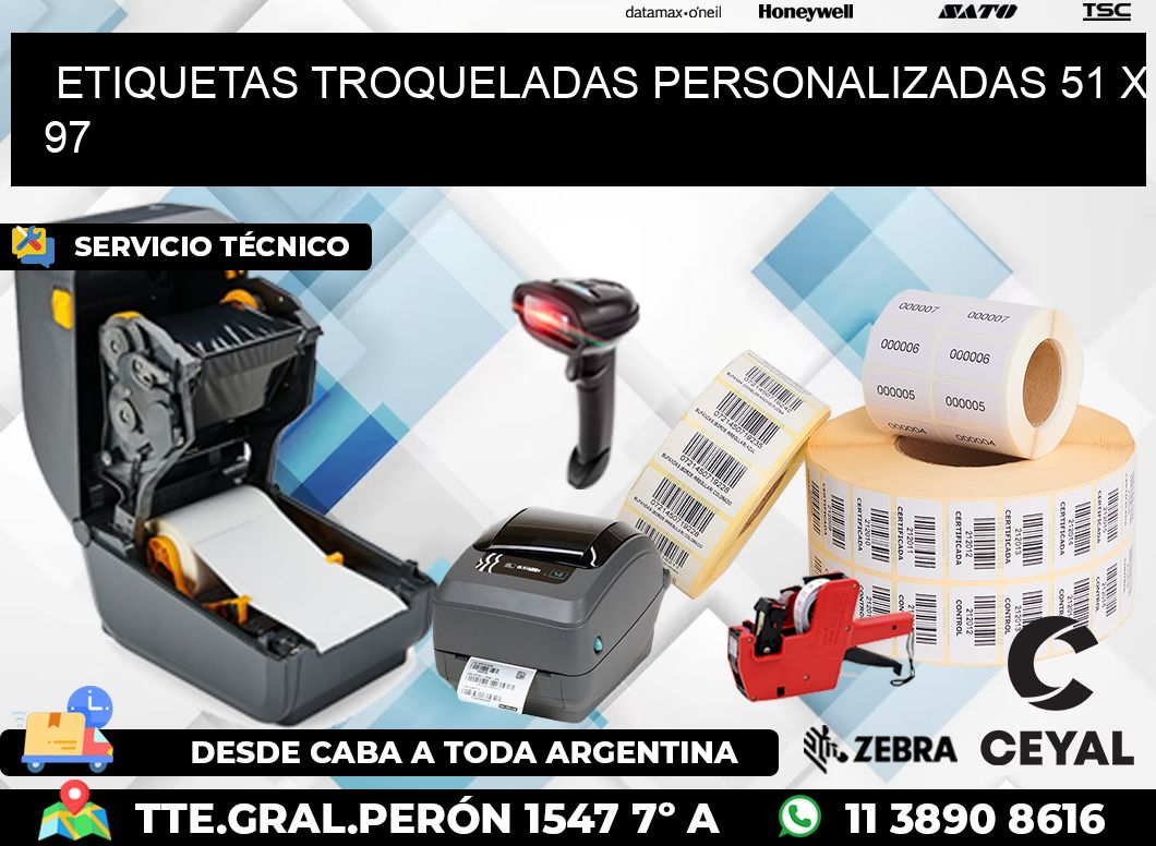 ETIQUETAS TROQUELADAS PERSONALIZADAS 51 x 97