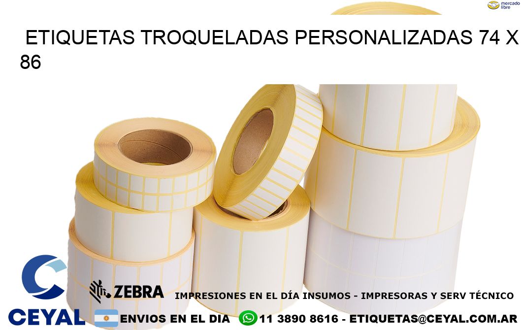 ETIQUETAS TROQUELADAS PERSONALIZADAS 74 x 86