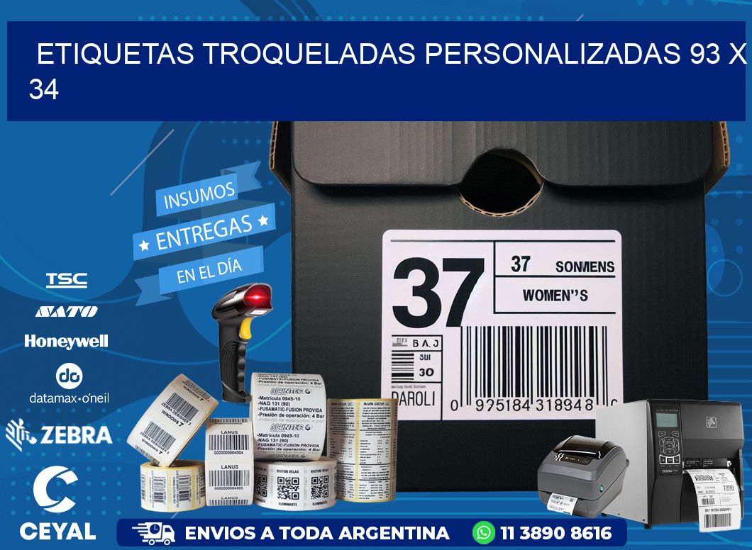 ETIQUETAS TROQUELADAS PERSONALIZADAS 93 x 34