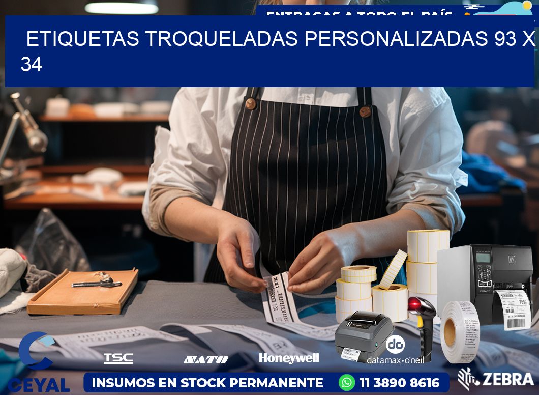 ETIQUETAS TROQUELADAS PERSONALIZADAS 93 x 34