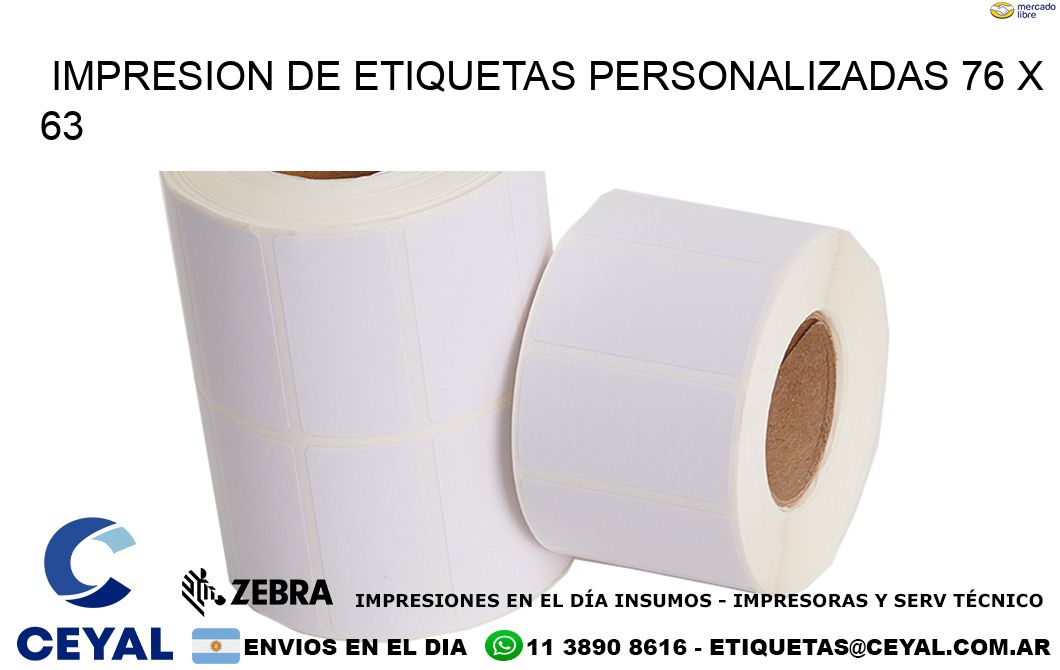 IMPRESION DE ETIQUETAS PERSONALIZADAS 76 x 63