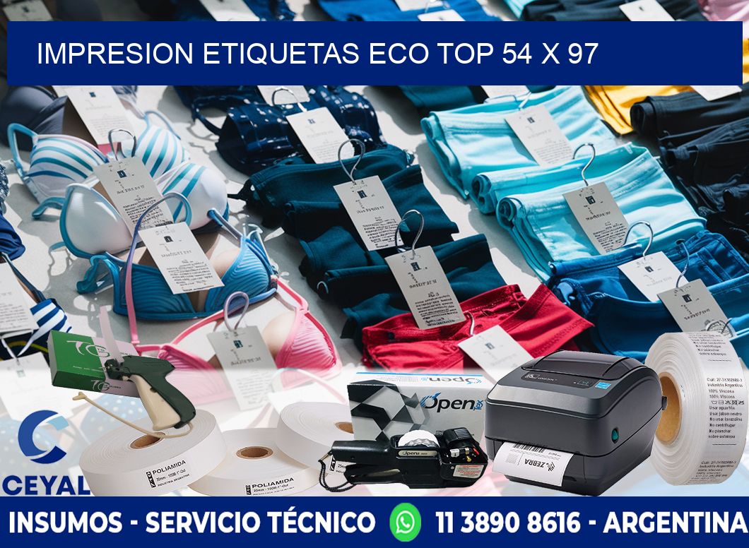 IMPRESION ETIQUETAS ECO TOP 54 x 97