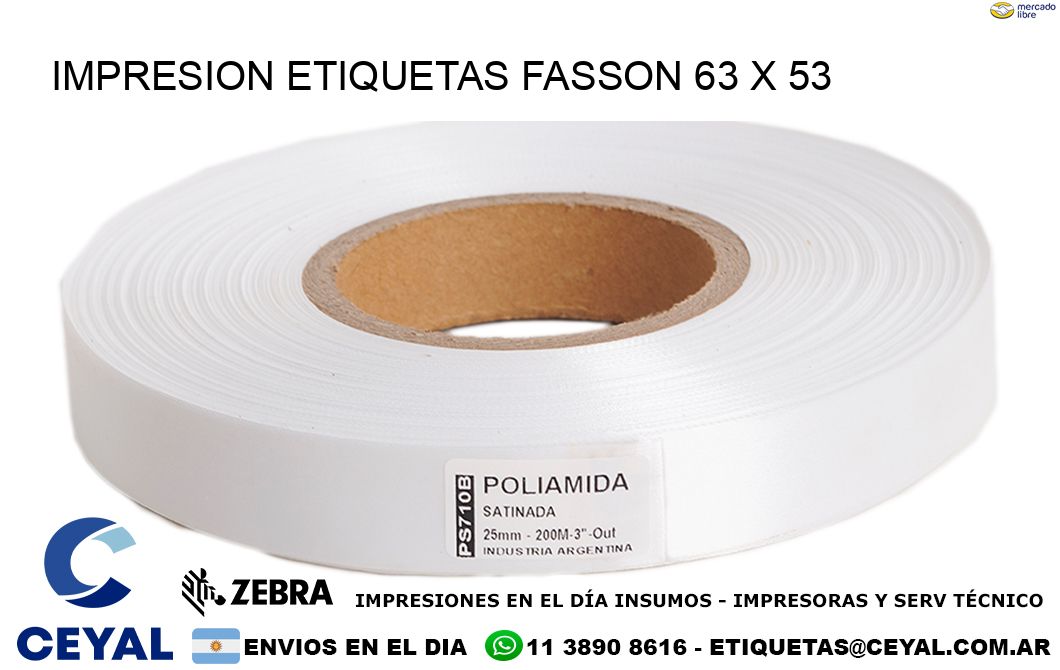 IMPRESION ETIQUETAS FASSON 63 x 53