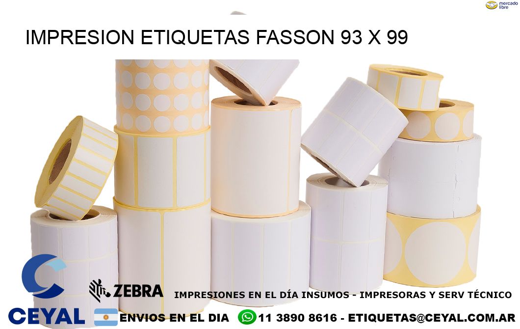 IMPRESION ETIQUETAS FASSON 93 x 99
