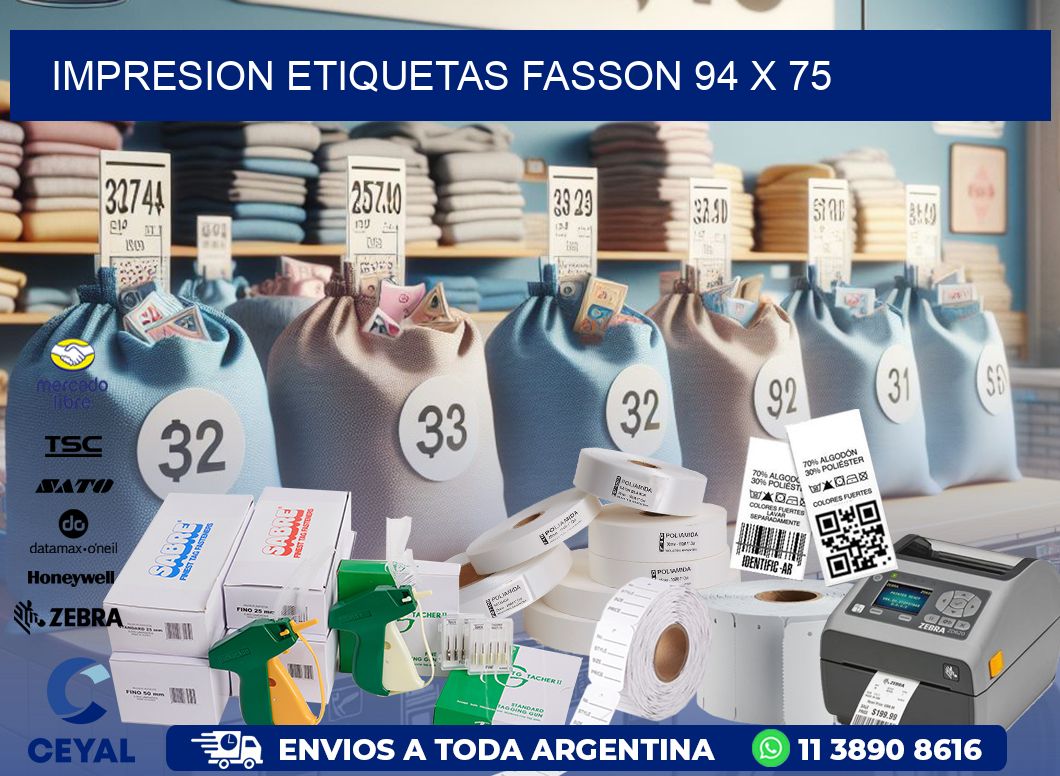 IMPRESION ETIQUETAS FASSON 94 x 75