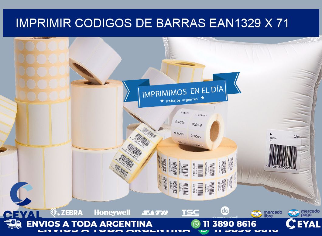 IMPRIMIR CODIGOS DE BARRAS EAN1329 x 71