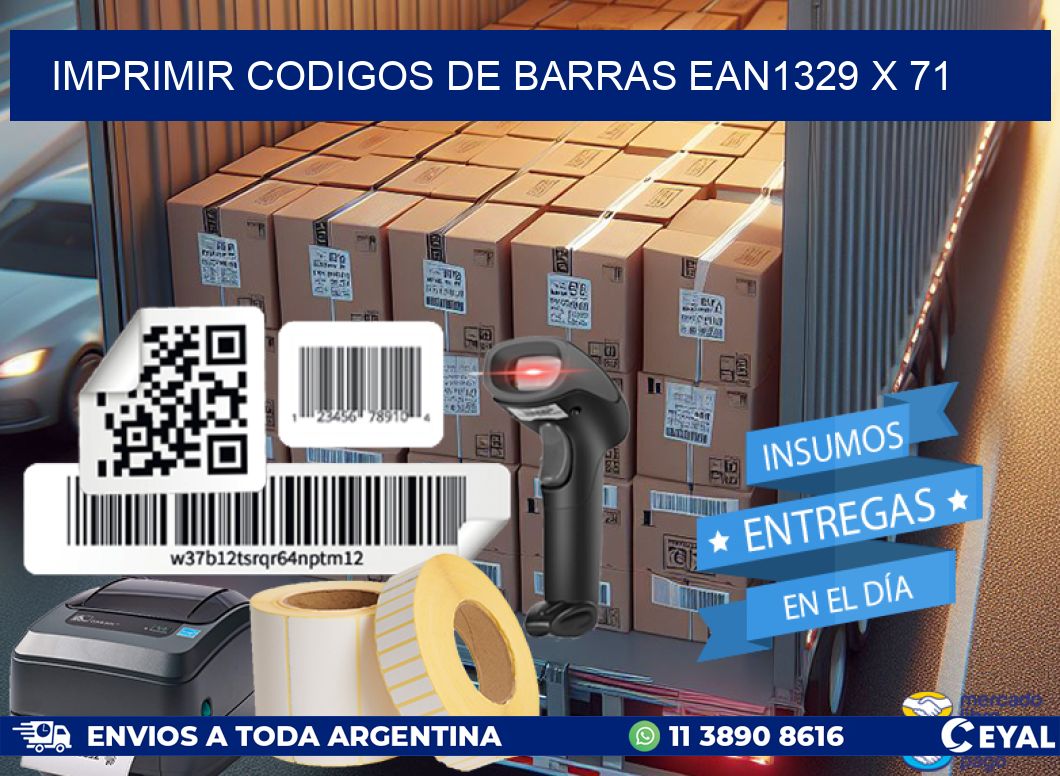 IMPRIMIR CODIGOS DE BARRAS EAN1329 x 71