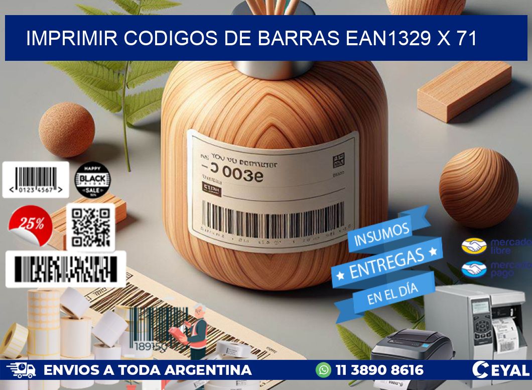 IMPRIMIR CODIGOS DE BARRAS EAN1329 x 71