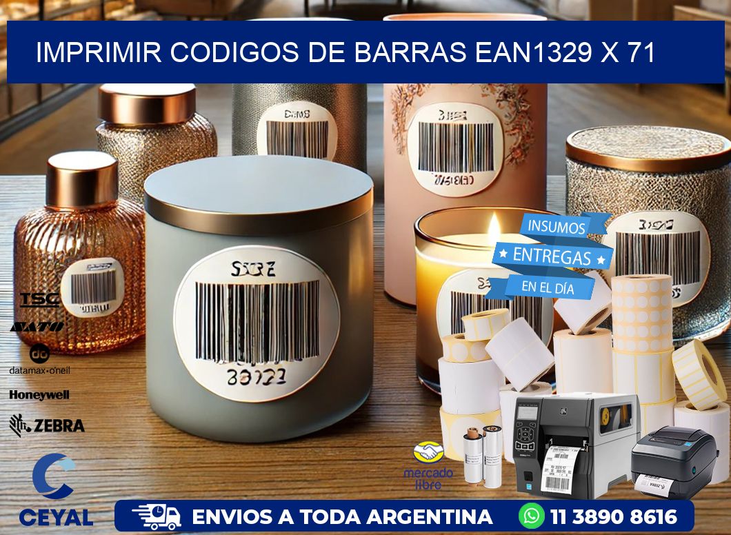 IMPRIMIR CODIGOS DE BARRAS EAN1329 x 71