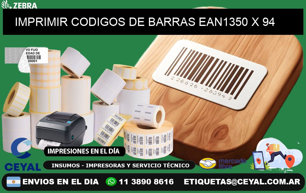 IMPRIMIR CODIGOS DE BARRAS EAN1350 x 94