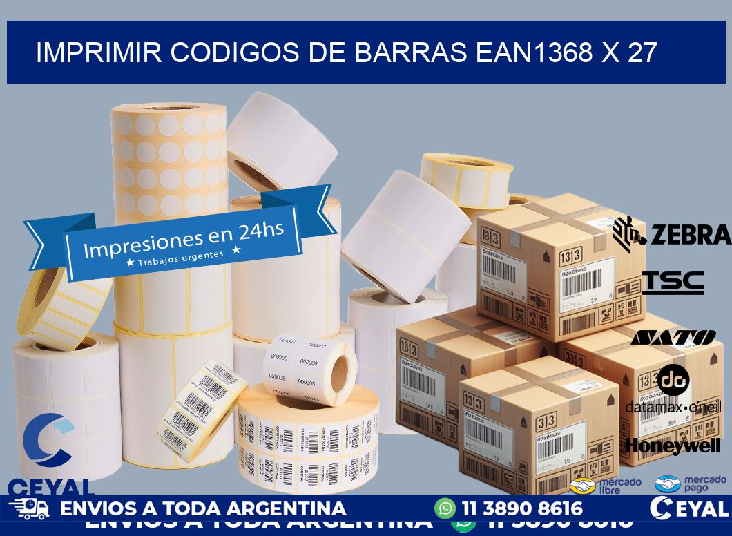 IMPRIMIR CODIGOS DE BARRAS EAN1368 x 27
