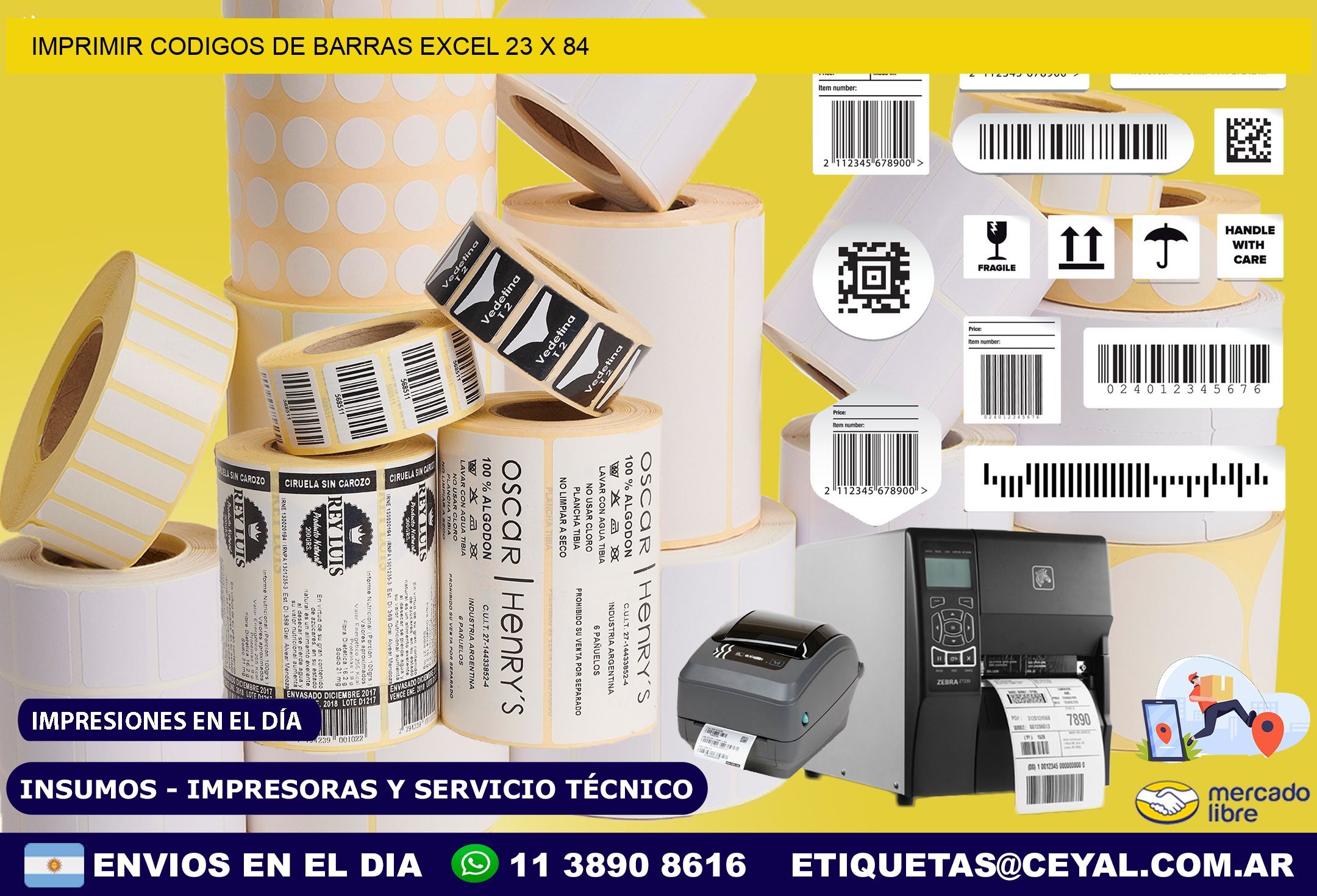 IMPRIMIR CODIGOS DE BARRAS EXCEL 23 x 84