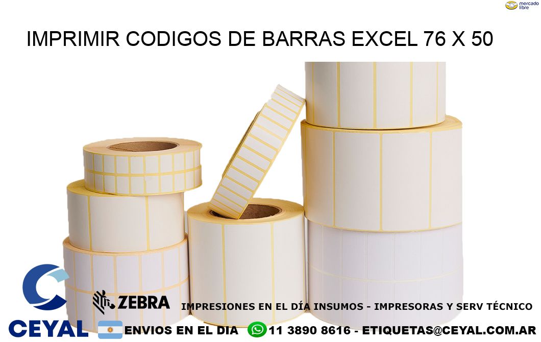 IMPRIMIR CODIGOS DE BARRAS EXCEL 76 x 50