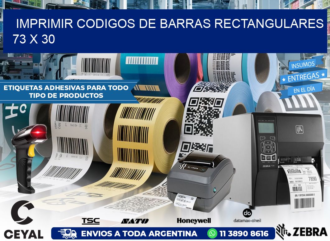 IMPRIMIR CODIGOS DE BARRAS RECTANGULARES 73 x 30