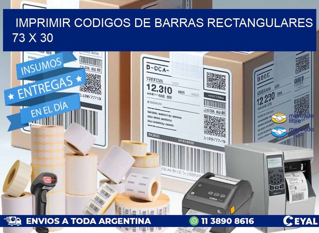 IMPRIMIR CODIGOS DE BARRAS RECTANGULARES 73 x 30