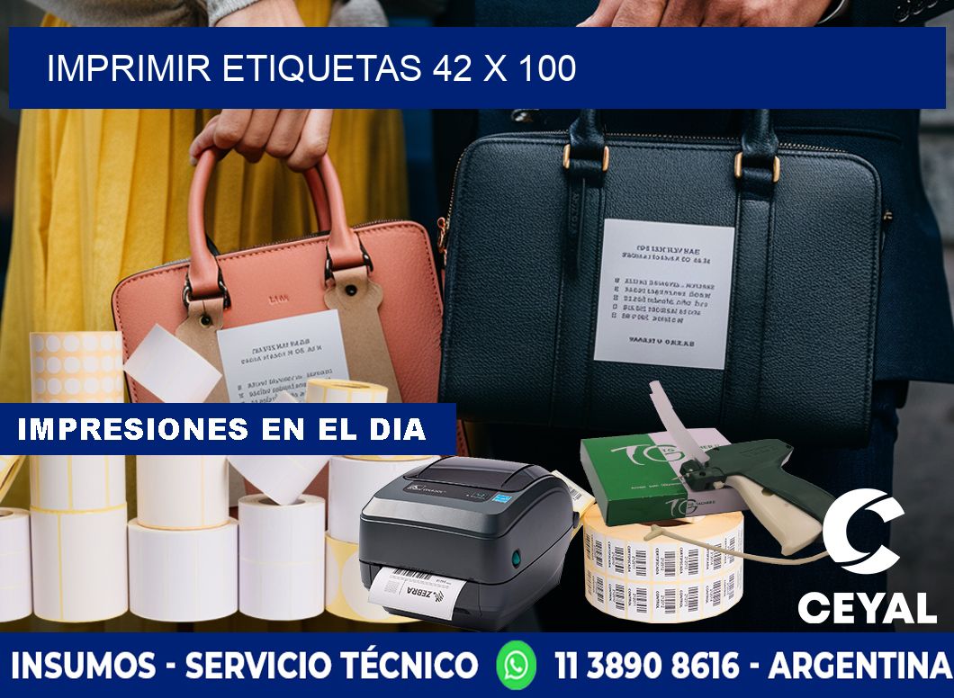 IMPRIMIR ETIQUETAS 42 x 100
