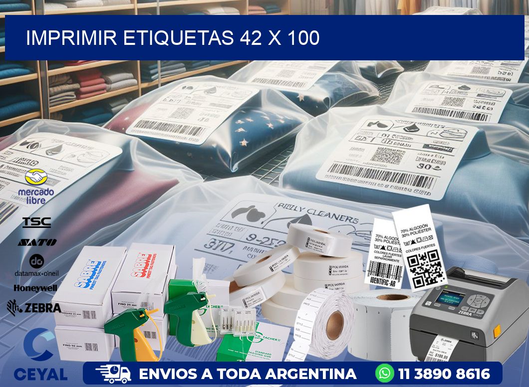 IMPRIMIR ETIQUETAS 42 x 100