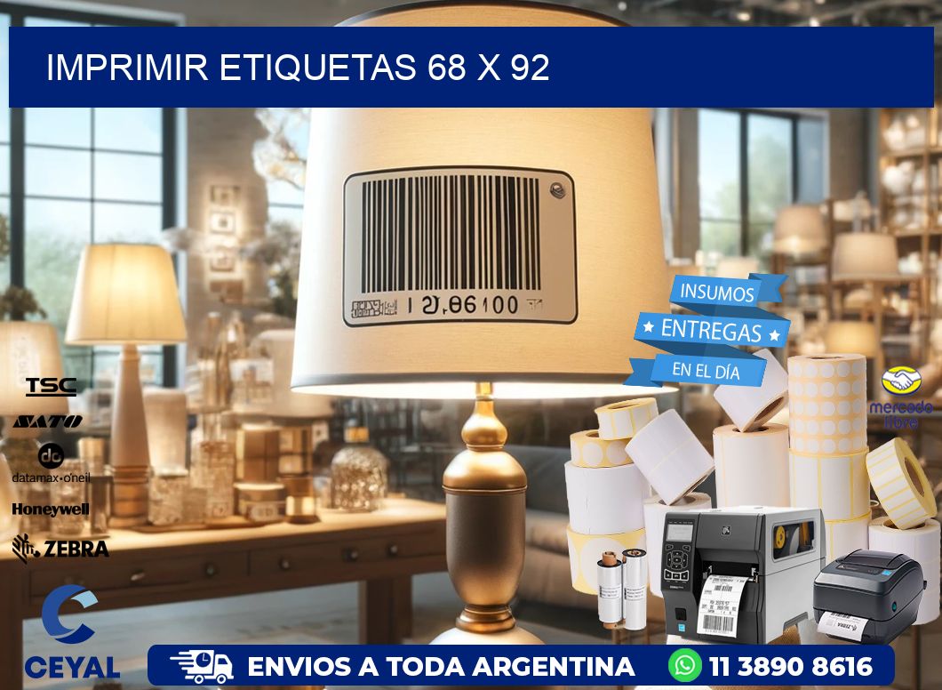 IMPRIMIR ETIQUETAS 68 x 92
