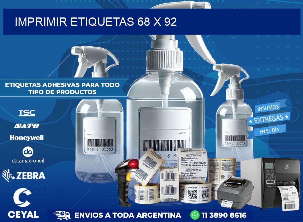 IMPRIMIR ETIQUETAS 68 x 92
