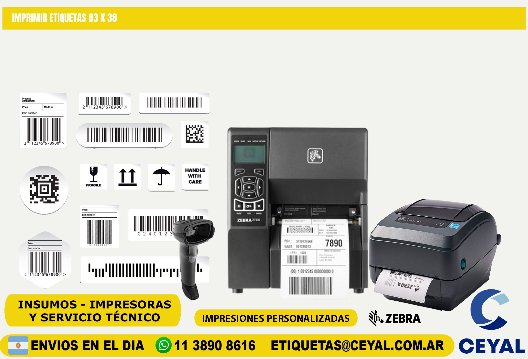 IMPRIMIR ETIQUETAS 83 x 38
