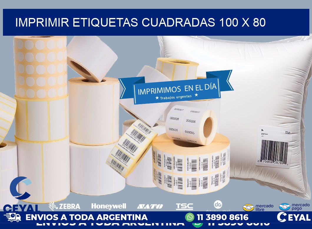 IMPRIMIR ETIQUETAS CUADRADAS 100 x 80