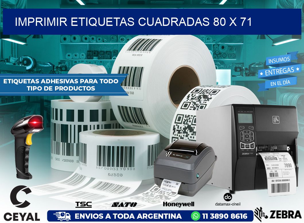 IMPRIMIR ETIQUETAS CUADRADAS 80 x 71