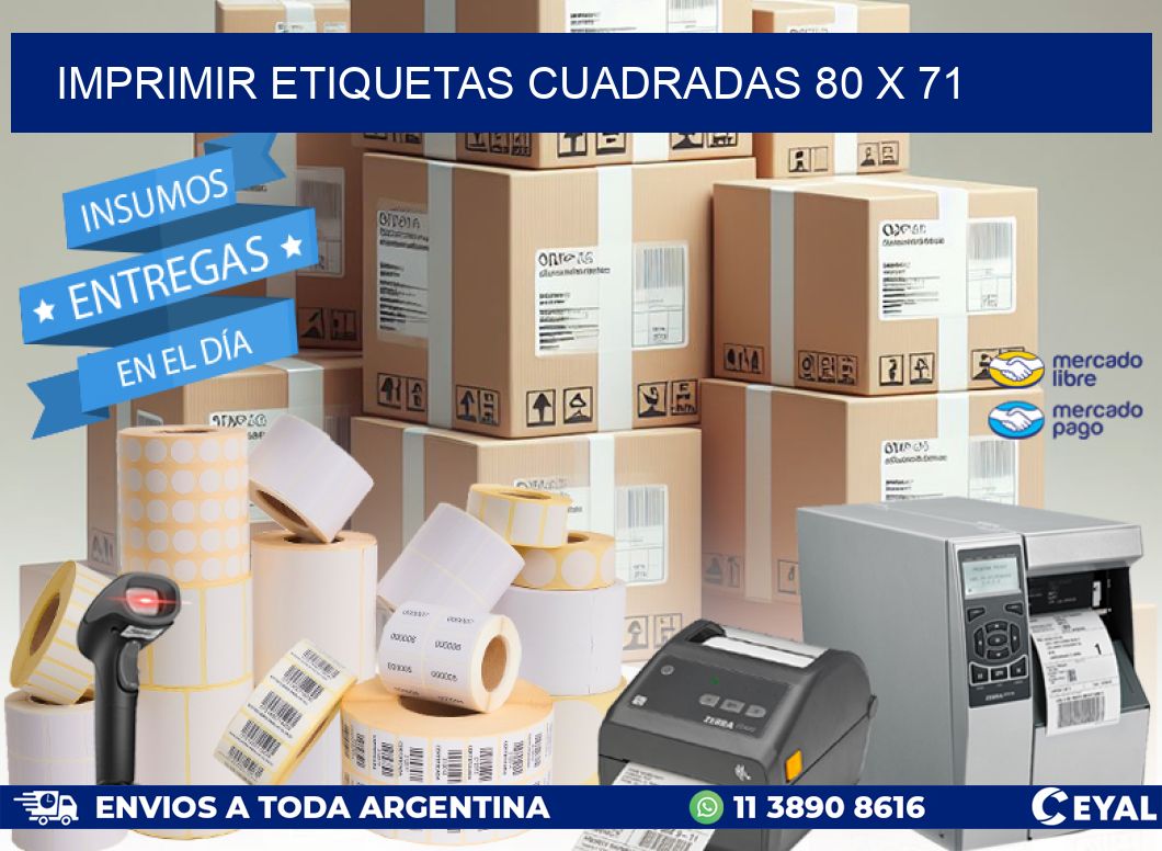 IMPRIMIR ETIQUETAS CUADRADAS 80 x 71