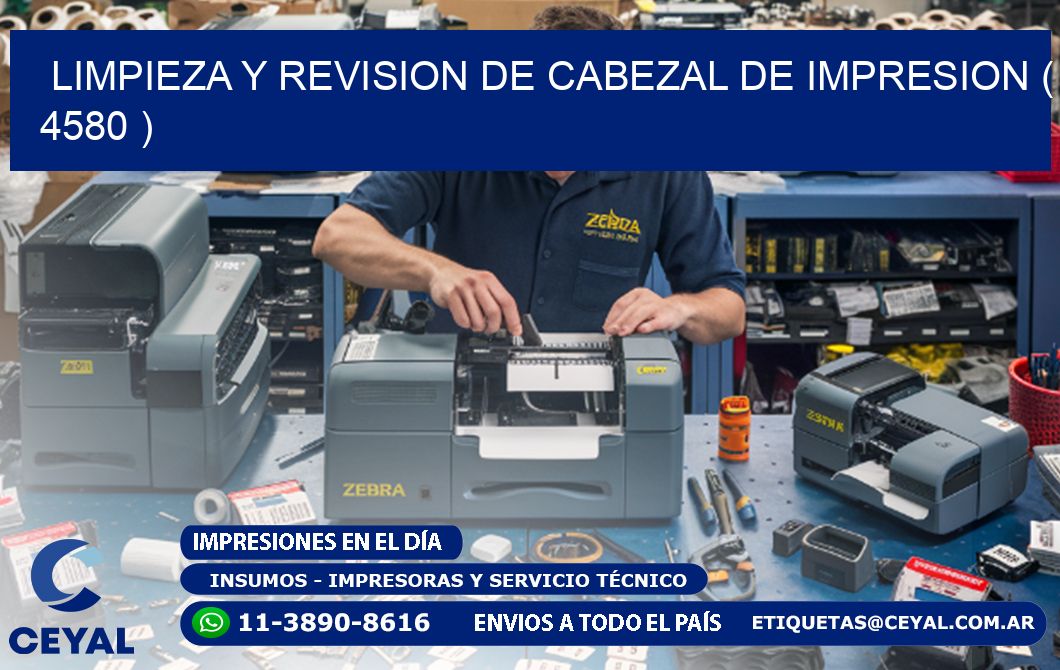 LIMPIEZA Y REVISION DE CABEZAL DE IMPRESION ( 4580 )