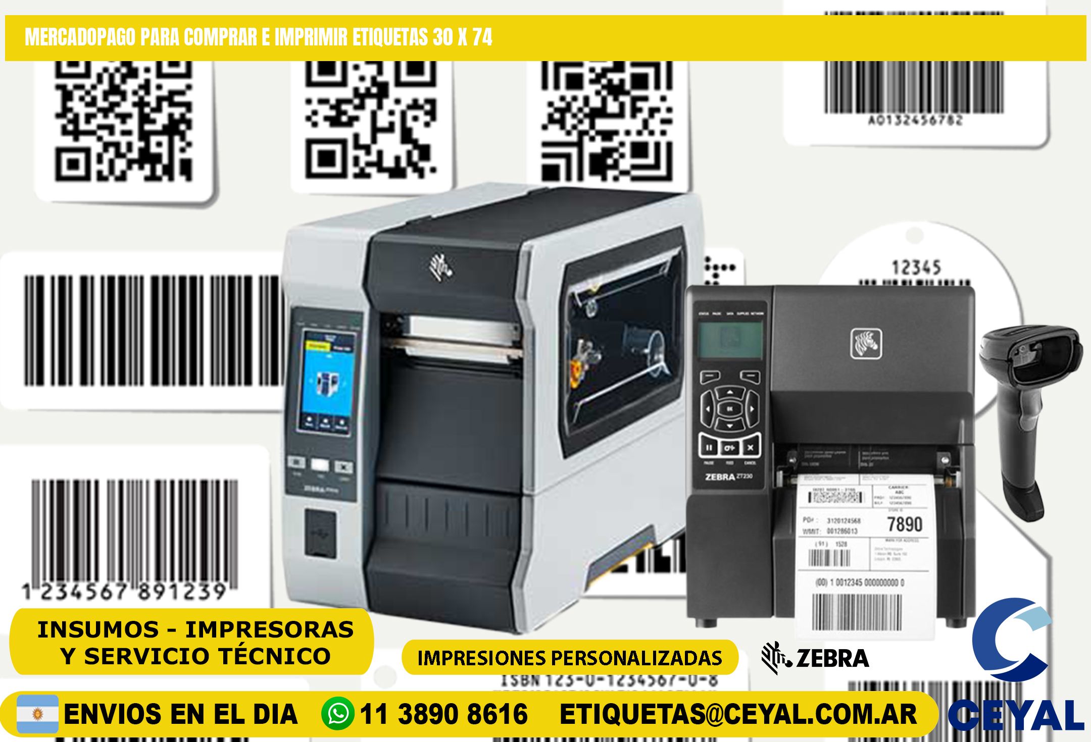 MERCADOPAGO PARA COMPRAR E IMPRIMIR ETIQUETAS 30 x 74