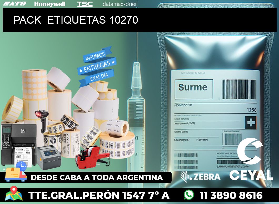 PACK  ETIQUETAS 10270