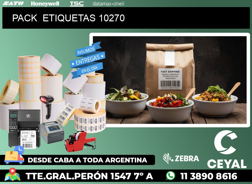 PACK  ETIQUETAS 10270