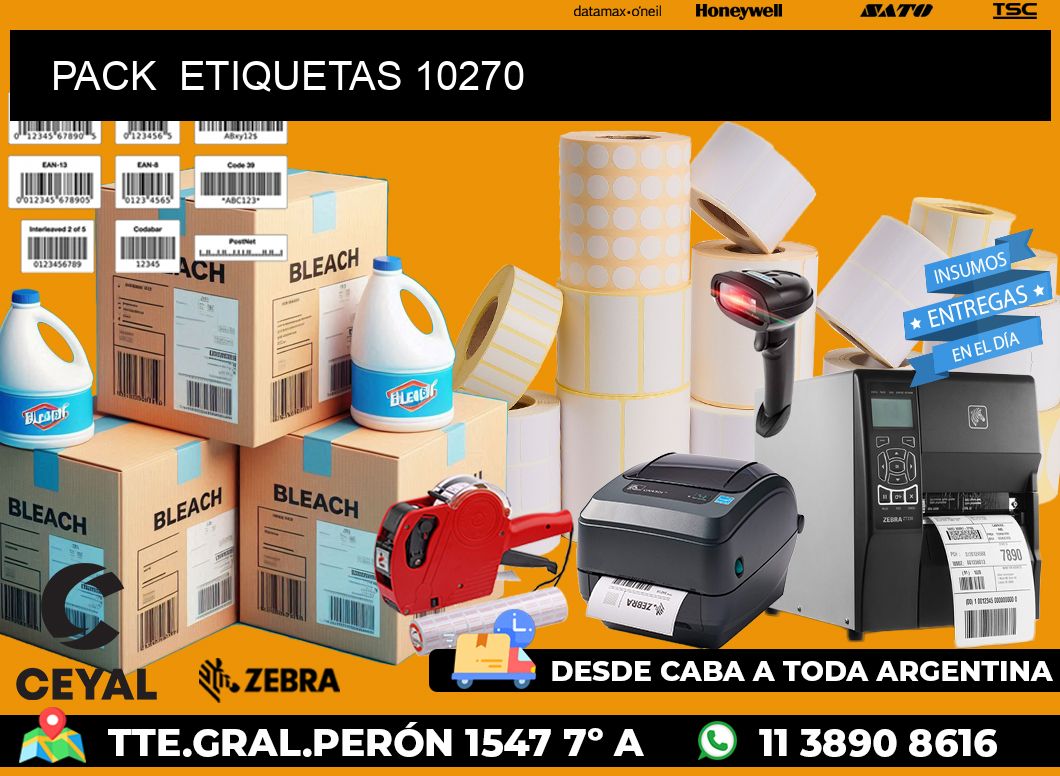 PACK  ETIQUETAS 10270