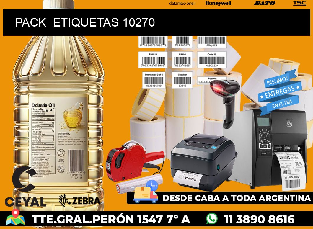 PACK  ETIQUETAS 10270