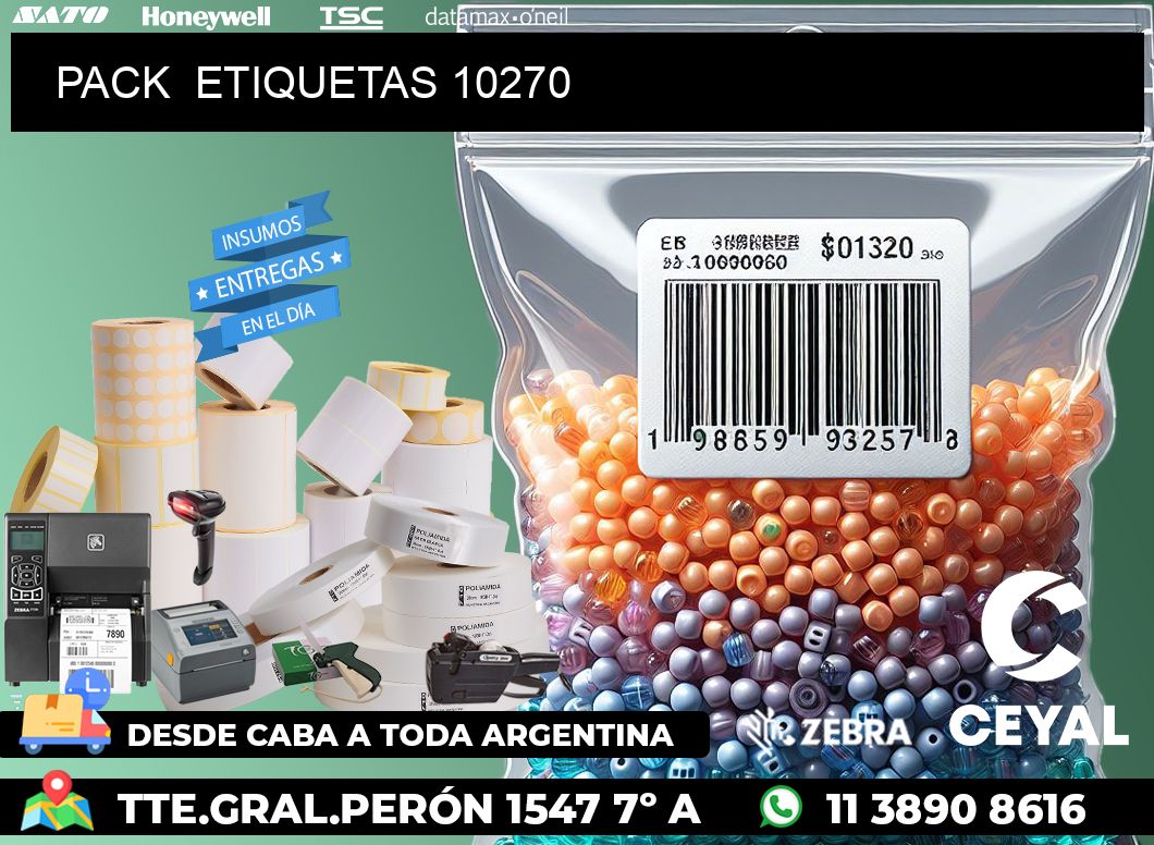 PACK  ETIQUETAS 10270